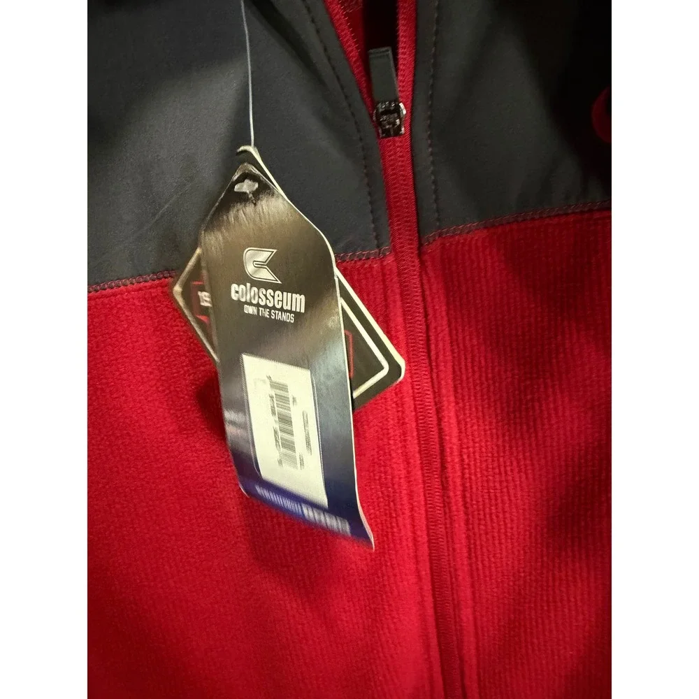 Colosseum Alabama Crimson‎ Tide Fleece Jacket Full Zip Red Gray XXL